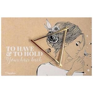 Gold Triangle Hair Clip | Hair Accessories for Friends Women Teens Girls | Boho